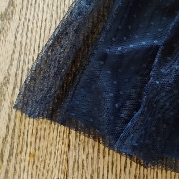 H&M Girls Tulle Skirt Do Epic Stuff Black Navy Sparkles Size 14Y - Picture 4 of 11